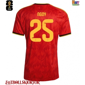 Belgien Nathan Ngoy #25 Hemmatröja VM 2026 Kortärmad